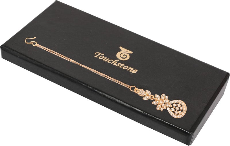 Touchstone ماانغ تيكا مجوهرات رأس هندية إكسسوارات شعر نسائية قطعة رأس ذهبية جبهة مانغتيكا بوليوود بسيطة كوندان زفاف سلسلة رقيقة تيكلي بورلا فيلجري نيثي تشوتي - Image 5